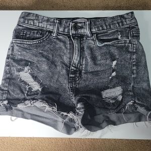 High-Rise Denim Shorts
